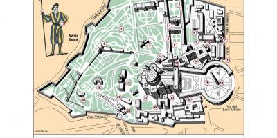 Kaart van het Vaticaan museum lay-out