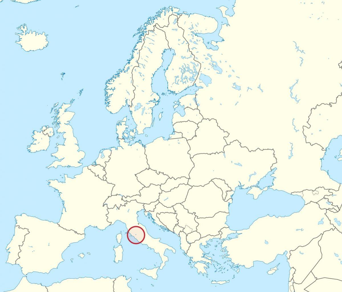 Kaart van Vaticaanstad europa